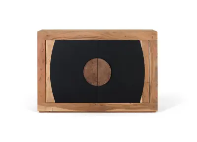 Omarica iz akacijevega lesa z 2 vrati