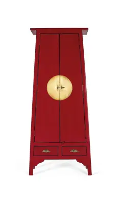 Omara z 2 vrati in 2 predaloma iz mangovega lesa