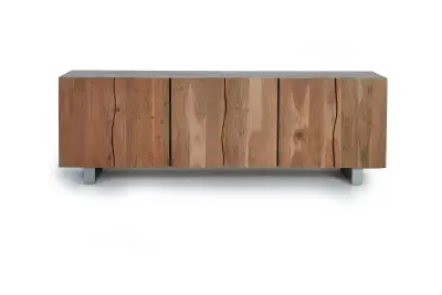 Komoda iz akacijevega lesa in kovine