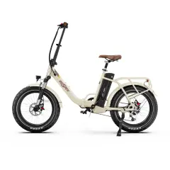 Zložljivo električno kolo Onesport OT16 Max, 20", 500W motor 48V 18Ah baterija, podpora aplikaciji, bež