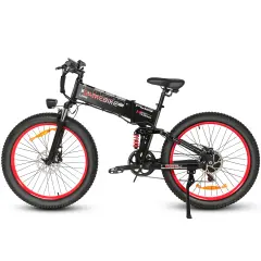 Zložljivo električno kolo SAMEBIKE LO26-Plus, motor 1000 W, baterija 48 V 15 Ah, črna
