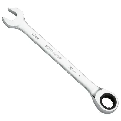 MAXPOWER 22 mm kombinirani ključ z 72-zobno ragljo, 12-kraki zobniški ključ, kovan in toplotno obdelan kromiran V jeklo, metričen, kromiran