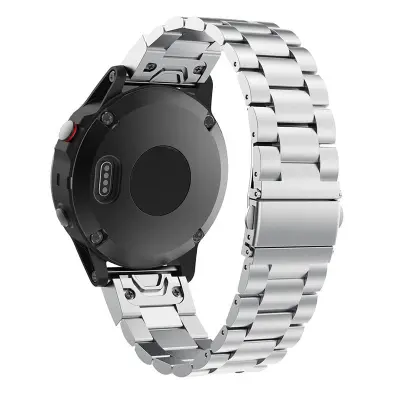 Srebrn pašček za uro Garmin Fenix 7 (22 mm) s hitrim sproščanjem in tremi členi
