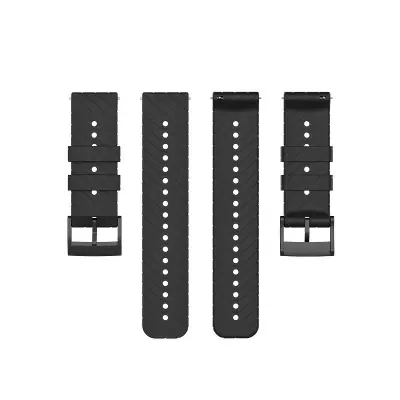 Silikonski pašček za pametne ure Suunto & Fossil Black