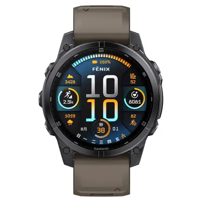 22 mm silikonski pašček s hitrim sproščanjem za Garmin Fenix 8 47 mm Brown