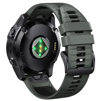 Eleganten pašček za hitro sprostitev za Garmin Fenix 7X Pro Black+Green