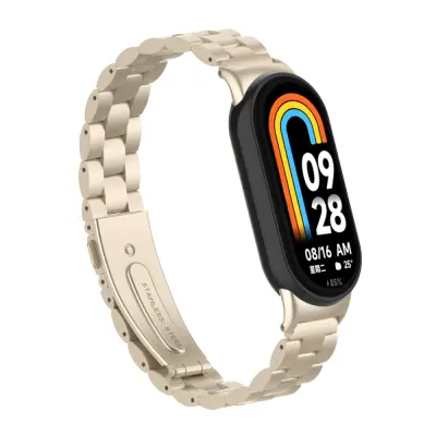 Eleganten pašček iz nerjavečega jekla za Xiaomi Mi Band 9 Gold