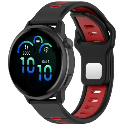 Eleganten 22 mm nadomestni pašček za Garmin vivoactive 6 Black+Red