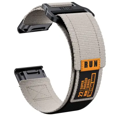 Garmin Fenix 8 najlonski pleten pašček Grey Orange 26 mm
