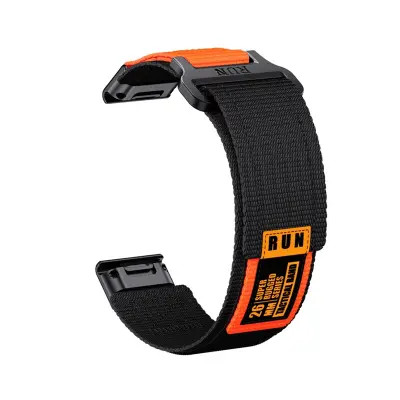 Garmin Fenix 8 najlonski pleten pašček Black 26 mm