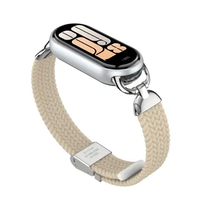 Eleganten pleten pas z zaponko za Xiaomi Mi Band 9/10 Apricot