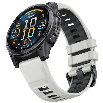 22 mm silikonski pašček s hitrim sproščanjem za Garmin Fenix 8 47 mm Grey