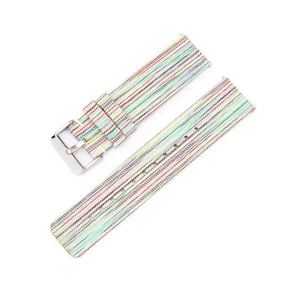 Trak iz mavričnega platna s srebrno zaponko  16 mm