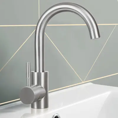 NETTLIFE Kuhinjska pipa za kopalnico Pipa za umivalnik visokotlačna kopalniška pipa iz nerjavečega jekla