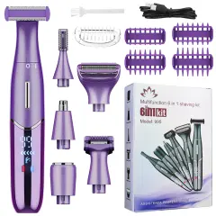5-v-1 Ženski prirezovalnik dlak: Natančno in nežno urejanje Purple