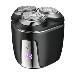 Mini magnetni brivnik z glavo, pametni električni brivnik z LED zaslonom, barva: črna