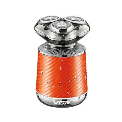 VGR V-391 5W USB 3 v 1 pametni plavajoči brivnik s tremi glavami (oranžen)