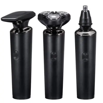 3-v-1 večnamenski električni brivnik, električni brivnik za nosne dlake in zalizce (angleška nevtralna različica)