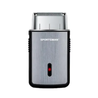 SPORTSMAN večnamenski mini brivnik z USB polnilnikom (srebrn)