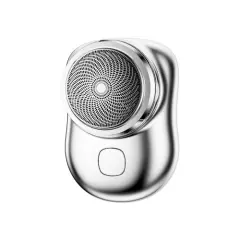 Električni mini brivnik USB polnilna vodoodporna prenosna britvica (srebrna)