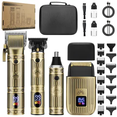 Profesionalni komplet za nego 4 v 1 za moške - zlata izdaja