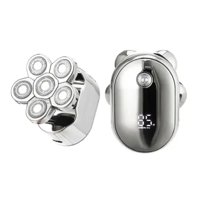 VGR V-395 2 v 1 električni brivnik s šestimi rezili in inteligentnim digitalnim zaslonom