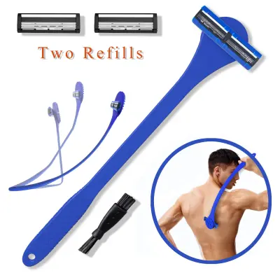 2-v-1 Strgalo za hrbet in orodje za odstranjevanje dlak Blue