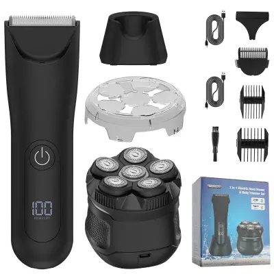 Moški komplet za urejanje - Električni brivnik in komplet za striženje las