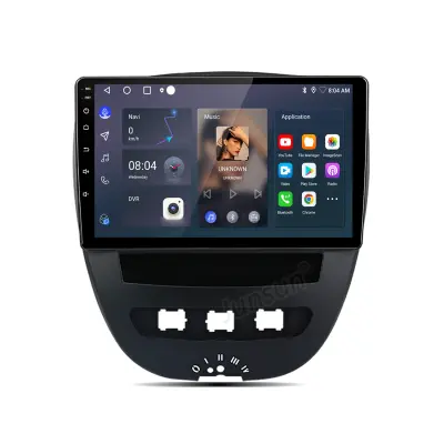 9" Avtoradio Android 13 CarPlay za Toyota Aygo Peugeot 107 Citroen C1 | GPS Navigacija, Wi-Fi, Bluetooth, DAB+, SWC, USB, FM, KAM, DSP, RDS 2+64GB