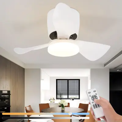 NETTLIFE stropni ventilator z lučjo, zatemnilnikom, tih, 70 cm, LED, 23 W, bel, poletje/zima, časovnik, 6 hitrosti