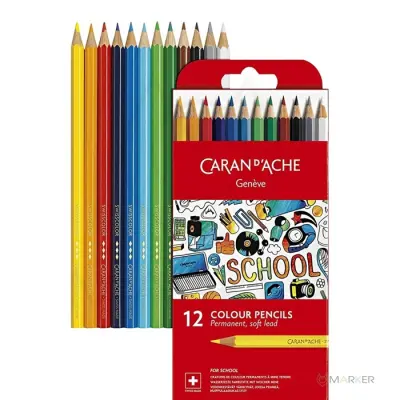 BARVICE CARAN D'ACHE SCHOOL LINE PERMANENTNE 12 BARV