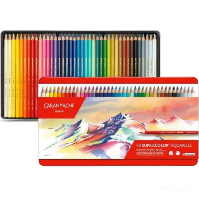 BARVICE CARAN D'ACHE SUPRACOLOR AQUAREL SET 40 BARV