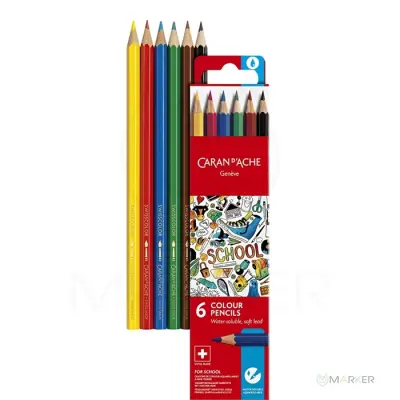 BARVICE CARAN D'ACHE SCHOOL LINE AKVAREL 6 BARV