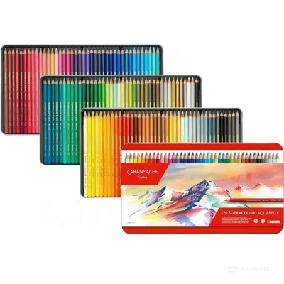 BARVICE CARAN D'ACHE SUPRACOLOR AQUAREL SET 120 BARV