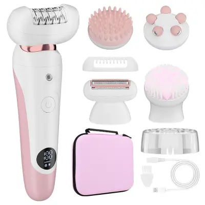 5-v-1 Ženski Brivnik: Električni Brivnik za Odstranjevanje Dlak za Ženske Pink