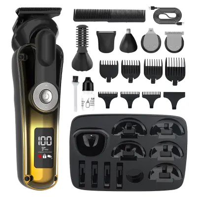 6-v-1 večnamenski komplet strižnikov za lase Black&Gold
