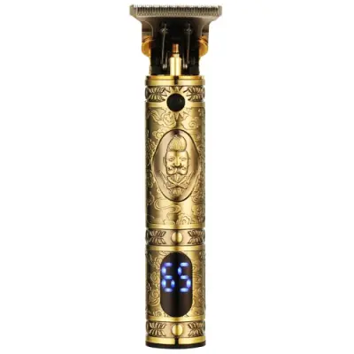 VGR V-228 5W USB retro gravirani strižnik za lase z LED digitalnim zaslonom (bronasta barva)
