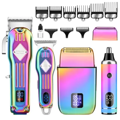 Komplet strižnika za lase 4-v-1 973A za profesionalno nego MultiColor