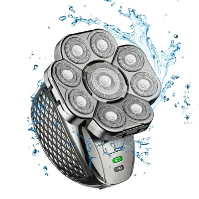 Večnamenski USB brivnik z 9 noži, brivnik za celotno telo, brivnik za moške z vodo, plešast
