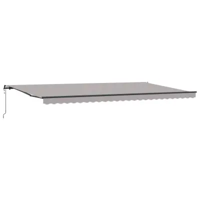 vidaXL Avtomatska Retraktibilna Tenda Svetlo Siva 600x300 cm