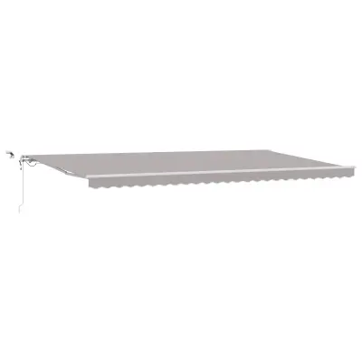 vidaXL Samodejna Retraktibilna Tenda z LED Svetlom Svetlo Siva 600x300 cm