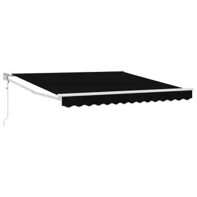 Avtomatska retraktibilna tenda vidaXL Črna 350x250 cm, Tenda vidaXL zamenjava tkanine za okvir 3.5x2.5 m Črna