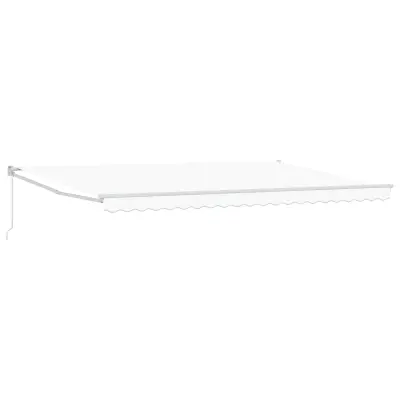 vidaXL ročna zložljiva tenda bela 500x300 cm