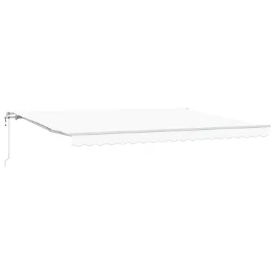 vidaXL Automatska retraktibilna tenda bela 450x350 cm