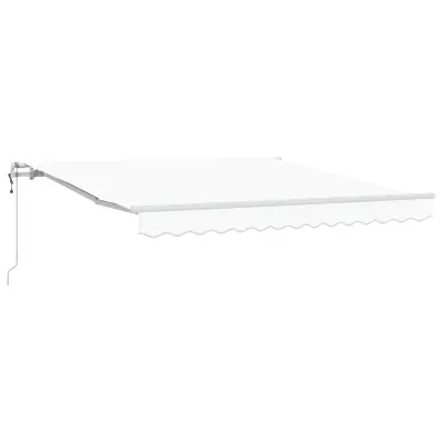 vidaXL Avtomatska retractabilna tenda bela 350x250 cm