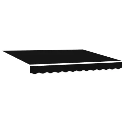 vidaXL Avtomatska retraktibilna tenda Črna 350x250 cm