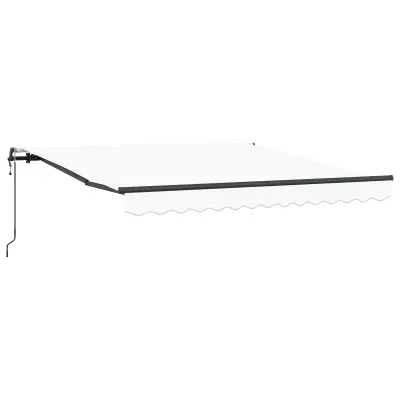 vidaXL Avtomatska retraktibilna tenda bela 350x250 cm