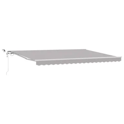 Avtomatska retraktibilna tenda z LED svetlo siva 450x350 cm, Zamenjava tkanine za tenso 4,5x3,5 m svetlo siva