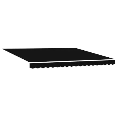 vidaXL Ročna retraktibilna tenda z LED Črna 400x300 cm