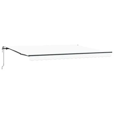 vidaXL Avtomatska Retraktibilna Tenda Bela 450x350 cm